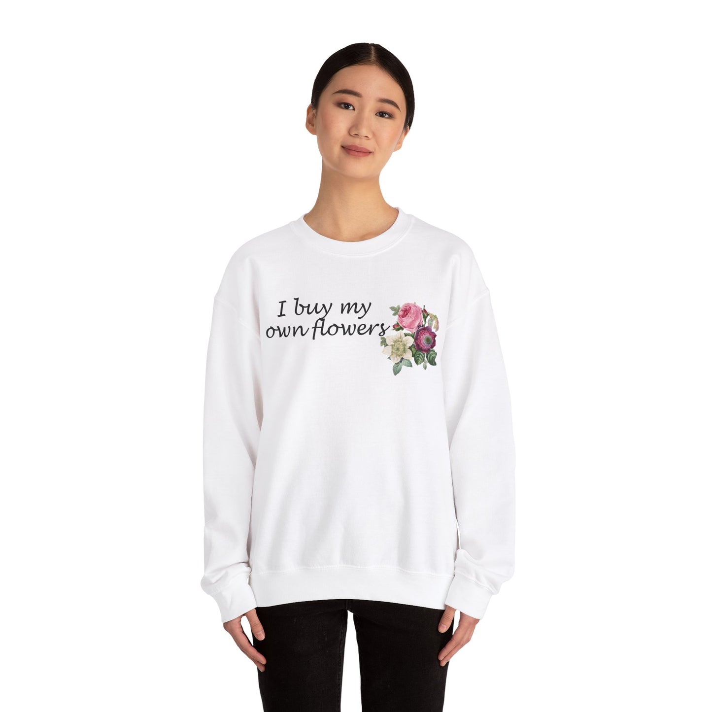 I Buy My Own Flowers (Sweater) White