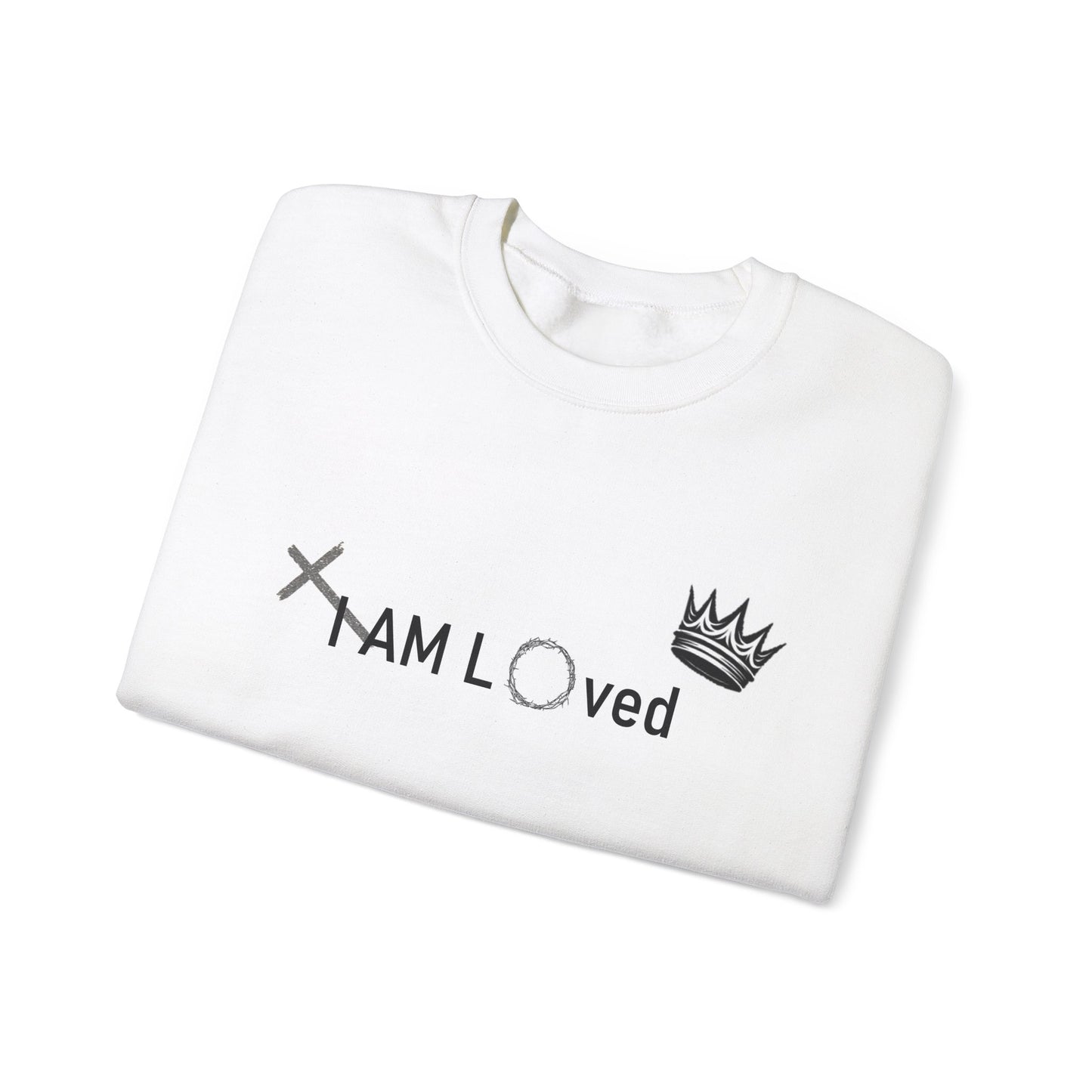 I Am Loved By Him (Sweater) White