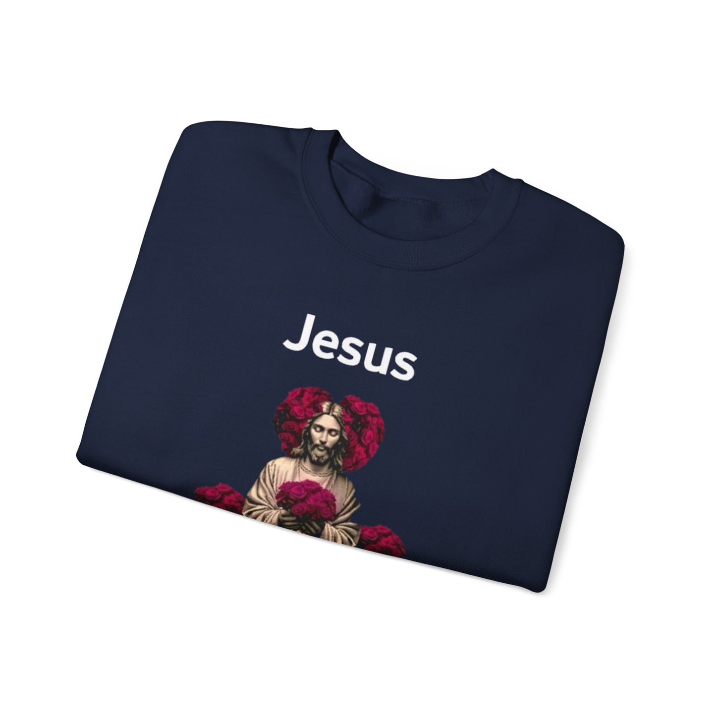Jesus Is My Valentine (Sweater) w/ White Typeface