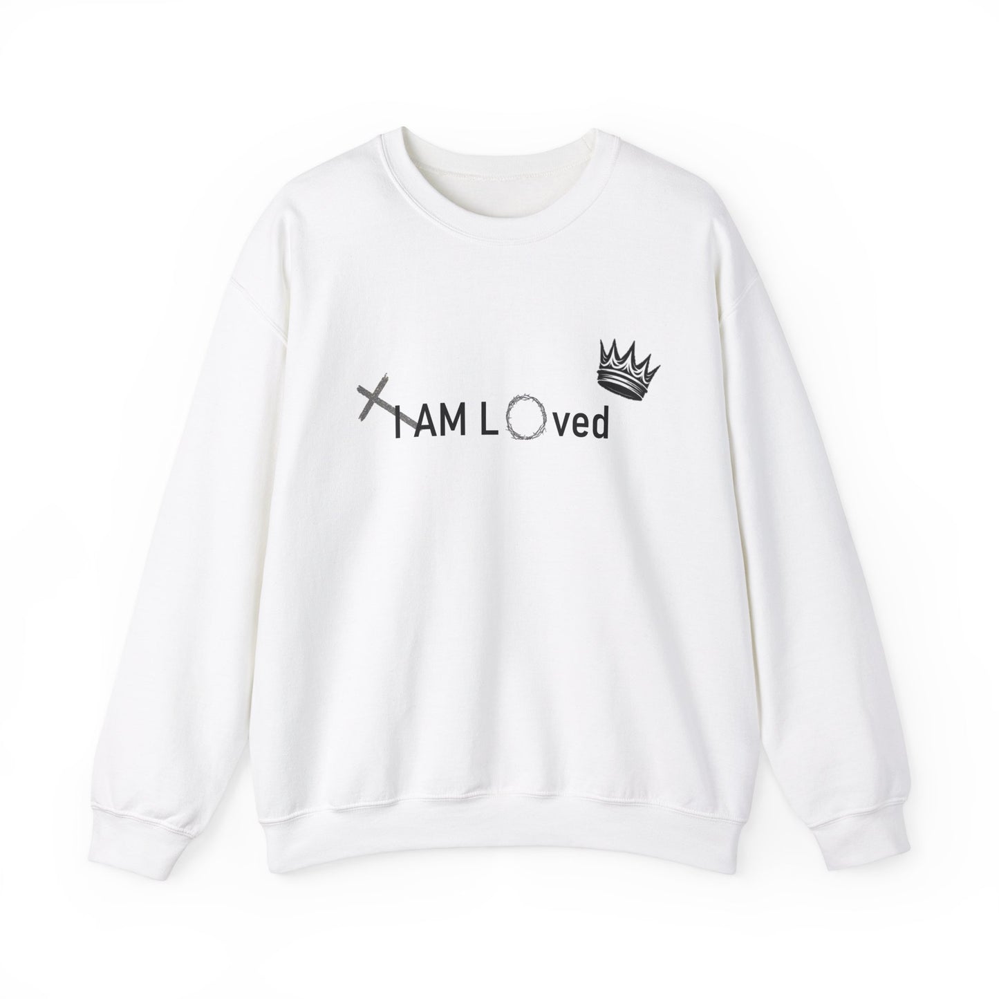 I Am Loved By Him (Sweater) White
