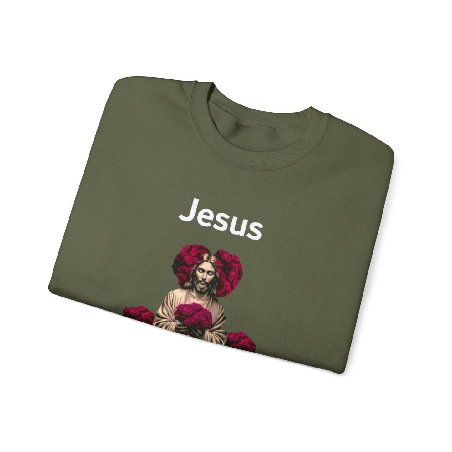 Jesus Is My Valentine (Sweater) w/ White Typeface