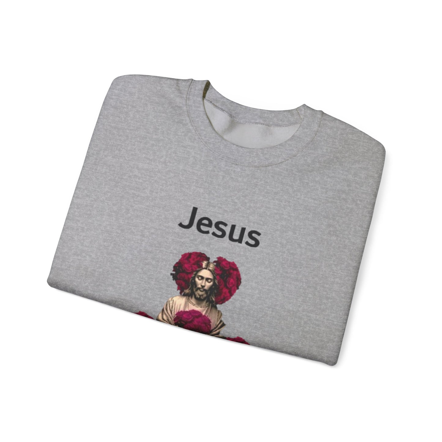 Jesus Is My Valentine (Sweater) w/ Black Typeface