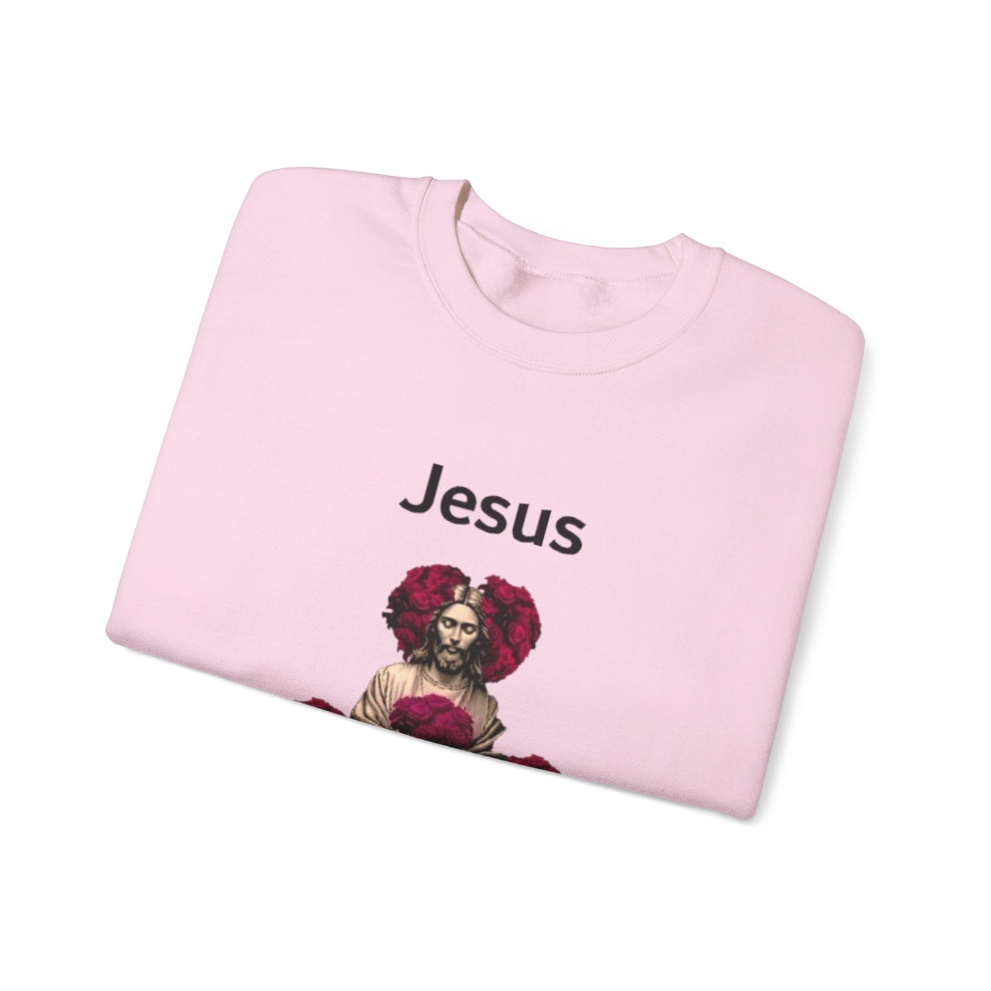 Jesus Is My Valentine (Sweater) w/ Black Typeface