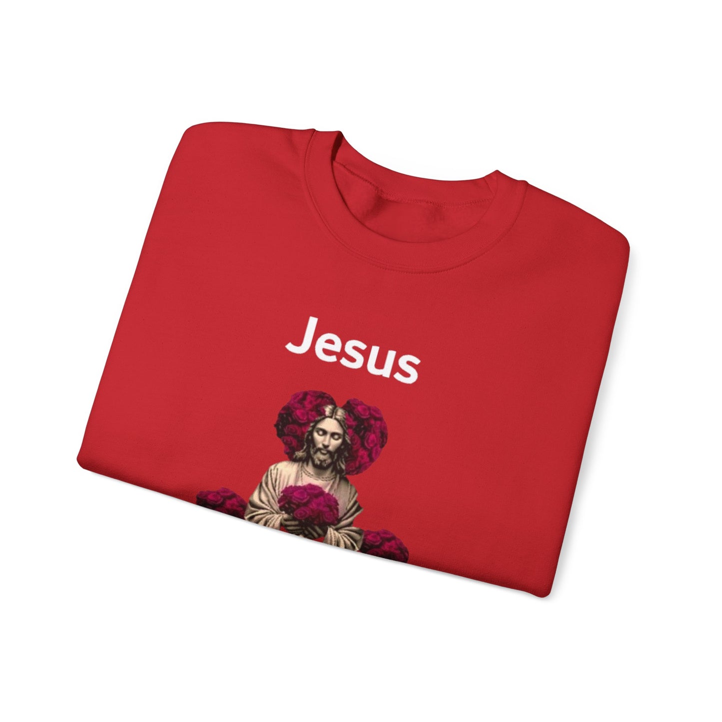 Jesus Is My Valentine (Sweater) w/ White Typeface