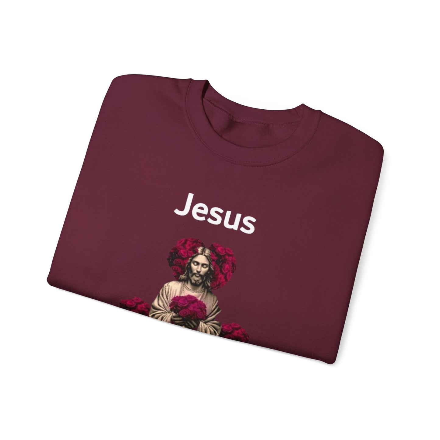 Jesus Is My Valentine (Sweater) w/ White Typeface