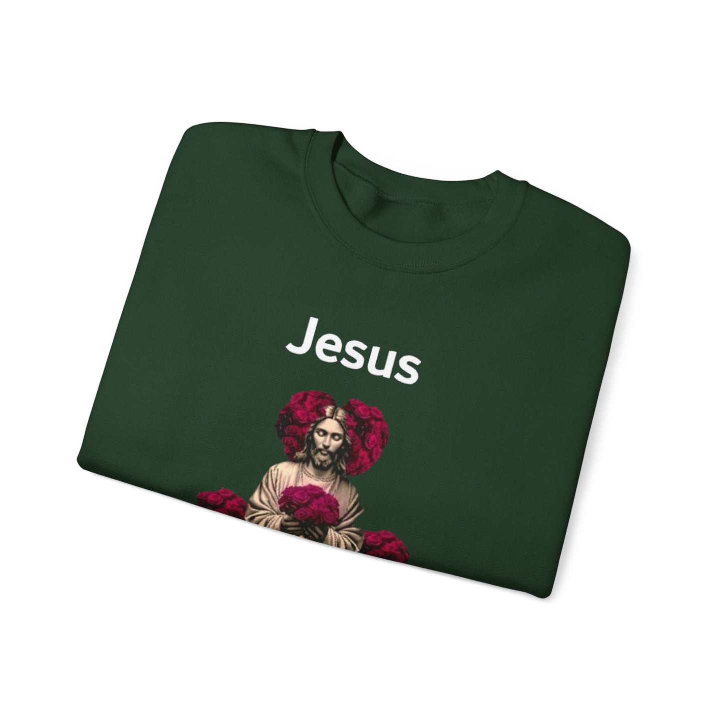 Jesus Is My Valentine (Sweater) w/ White Typeface