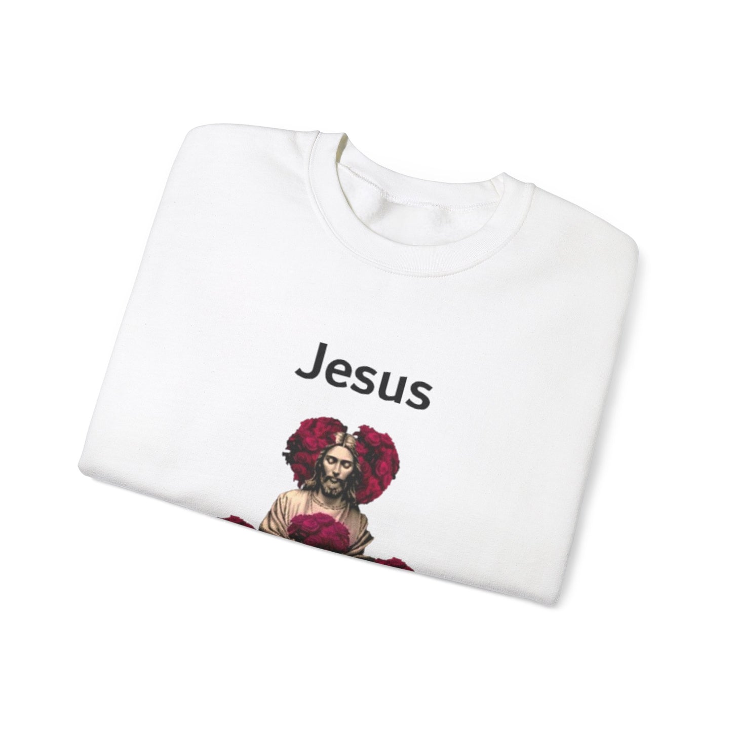 Jesus Is My Valentine (Sweater) w/ Black Typeface