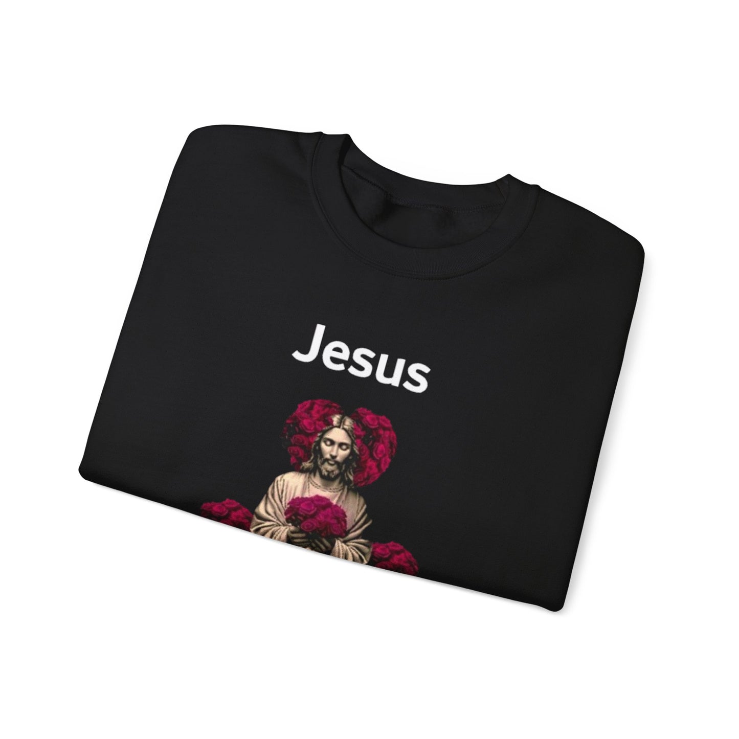 Jesus Is My Valentine (Sweater) w/ White Typeface