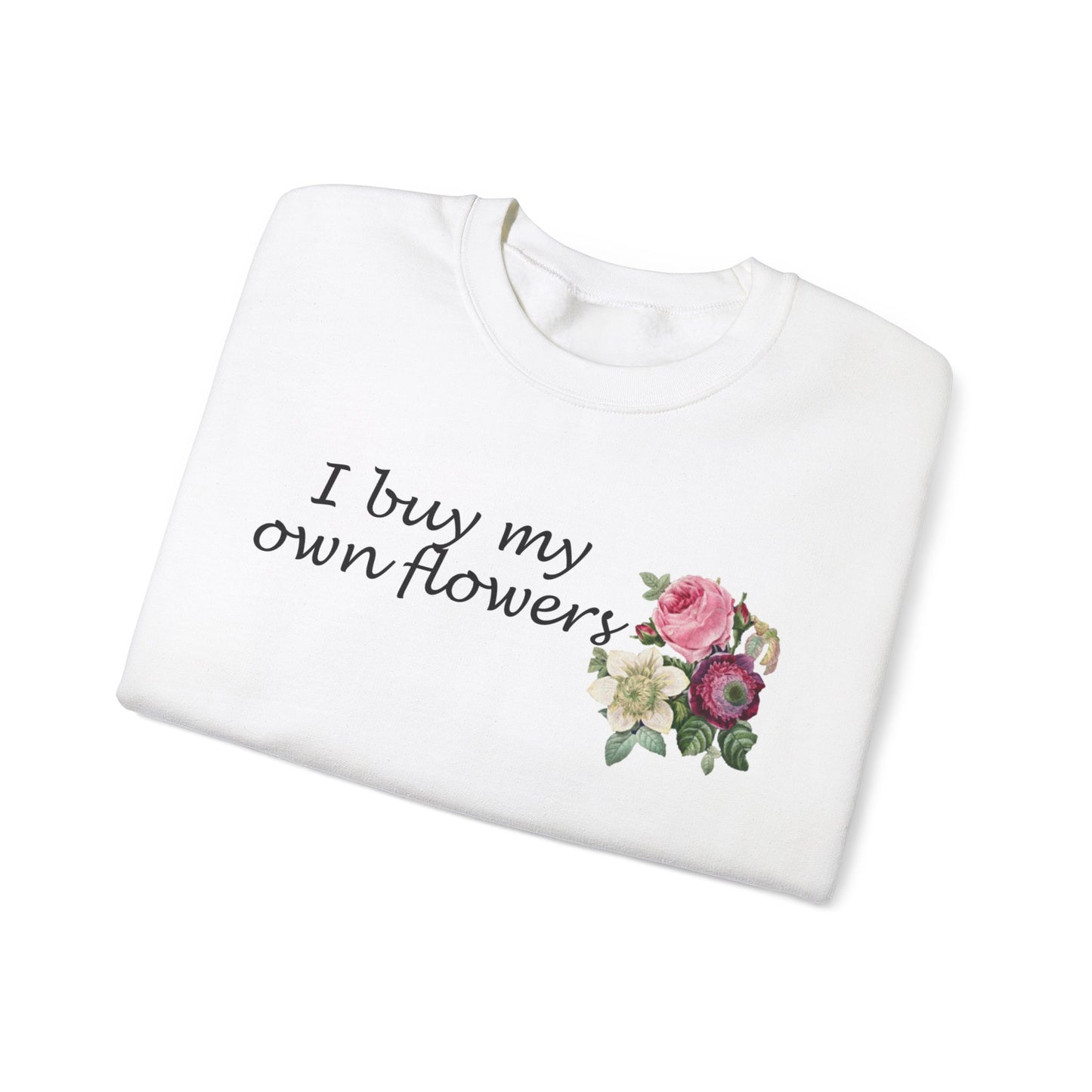 I Buy My Own Flowers (Sweater) White