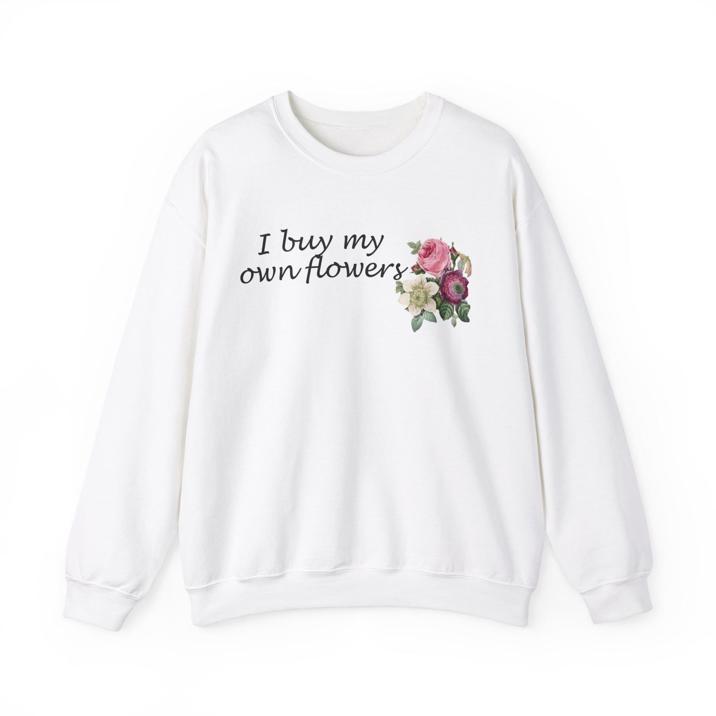 I Buy My Own Flowers (Sweater) White