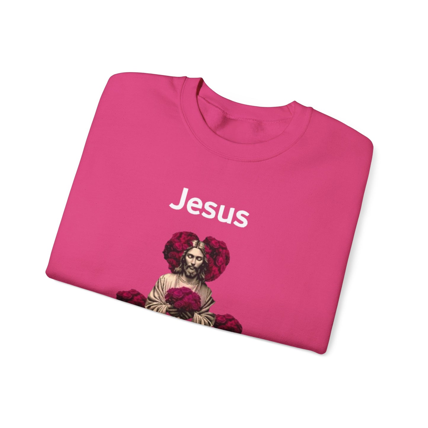 Jesus Is My Valentine (Sweater) w/ White Typeface